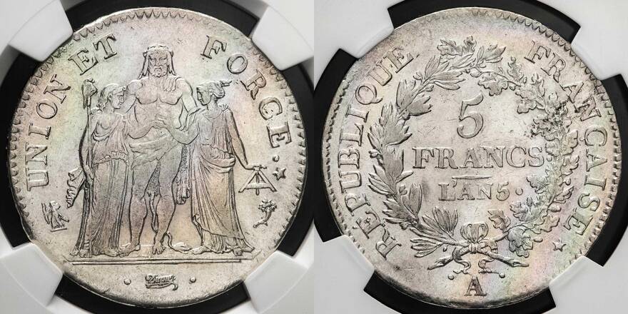 Lot 2266 France 1st Rep 第一共和政 1792 1804 5francs An5 1796 7 A Dav 1337 81 Gad 563 Km 639 22nd Auction Auction World Sixbid Lot 2266 France 1st Rep 第一共和政 1792 1804 5francs An5 1796 7 A Dav 1337 81 Gad 563 Km 639 22nd Auction Auction World Sixbid