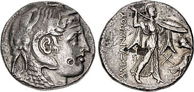 Ptolemy I Soter AR Tetradrachm - Alexander in Elephant Headdress