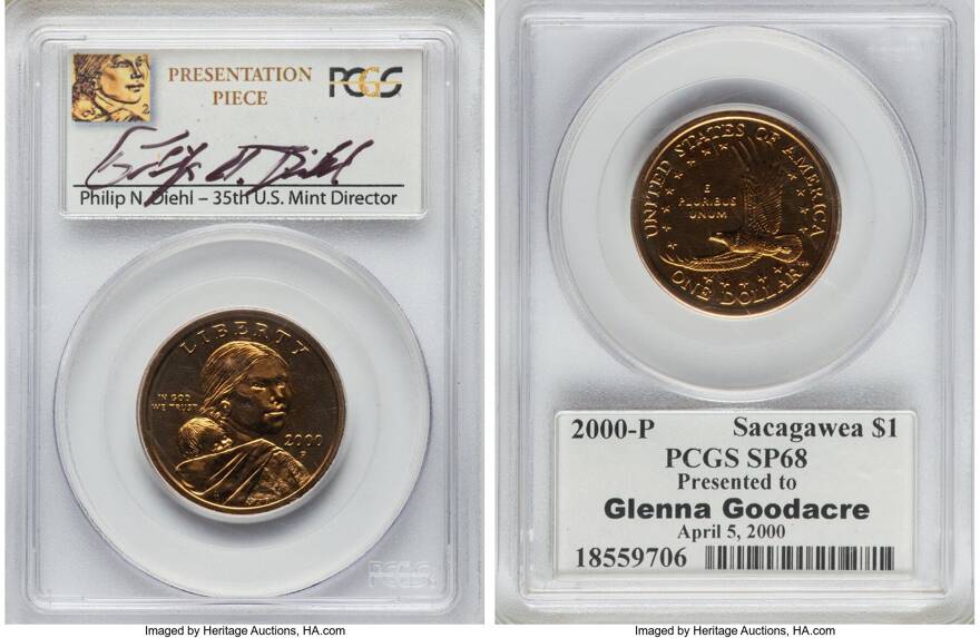 Lot 00 P Sac 1 Goodacre Presentation Sp68 Pcgs Auction Heritage Auctions Inc Sixbid