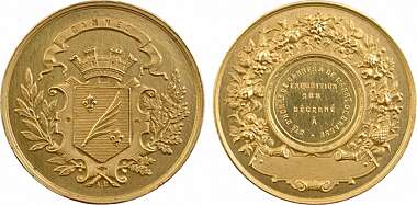 12 pièces or argent bronze métal de style olympique médailles du gagnant or  argent bronze prix pour le jeu et la fête (12 pièces)
