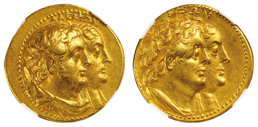 ロット 10 古代ギリシャ Ancient Greek エジプト プトレマイオス王朝 Egypt Ptoremaic Kingdom プトレマイオス２世フィラデルフォス Ptolemy Ii Philadelphos ２８５ ２４６bc オクトドラクマ金貨 8ドラクマ金貨 Av Octodrachm アレキサンドリア鋳 Circa 2